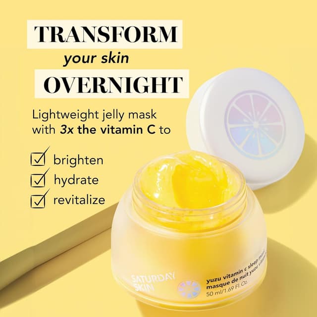 Detalle 2 de Saturday Skin Yuzu Vitamin C Overnight Sleep Mask Regenerist (Ultra Rich) – jelly-textured night mask moisturizer