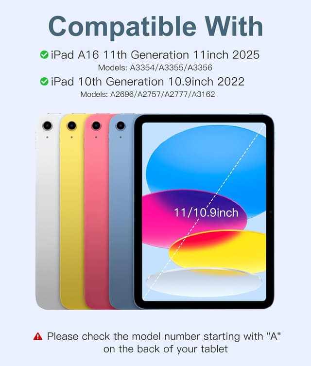 Detalle 2 de Vobafe Keyboard Case for iPad A16 11th Gen, 7‑colour backlit 🔡