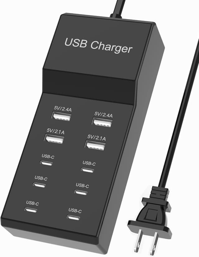 Imagen de USB C Charger Block 50W 10-Port Charging Station ๐ en OfertitasTOP