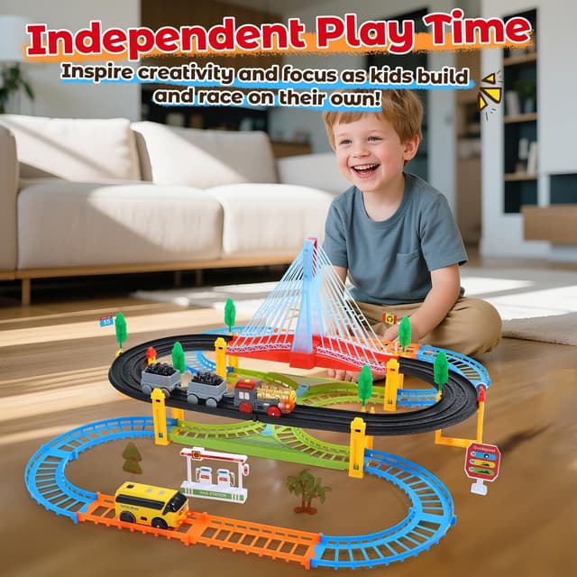 Thumbnail 5 de EagleStone Dinosaur Race Track Set 233-piece toy car track