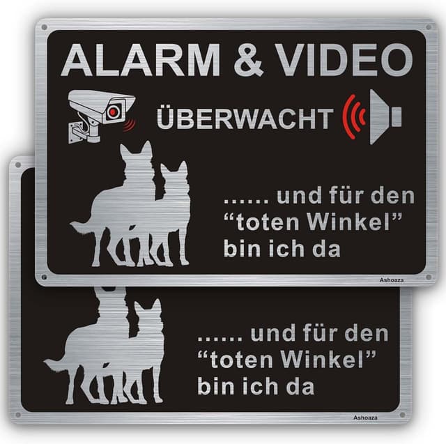 Detalle de Ashoaza Schild Alarm und Videoüberwachung 30x20