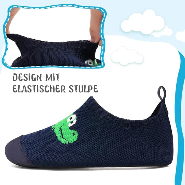 Detalle de Kyopp Hausschuhe für Kinder (Jungen & Mädchen) – atmungsaktive, rutschfeste Slipper bis Gr. 35