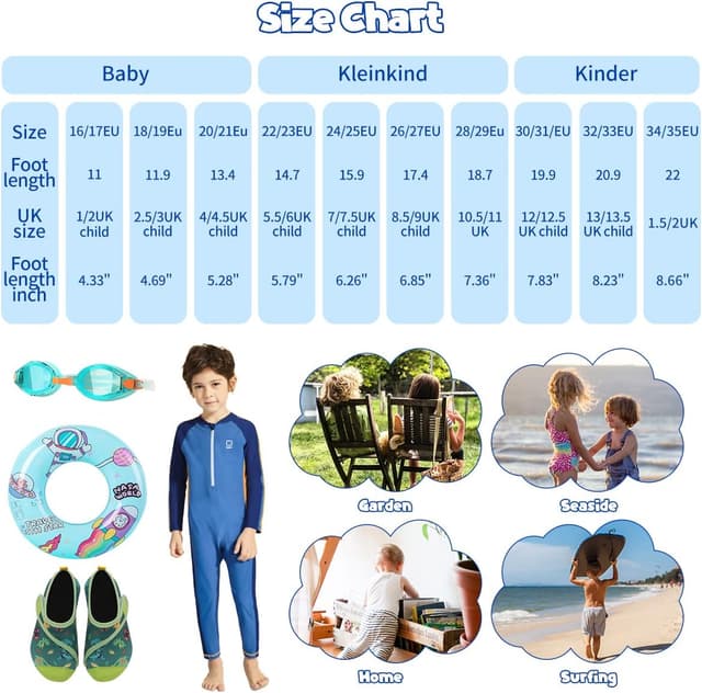 Detalle de Kinder Badeschuhe/Wasserschuhe WateLves – rutschfeste Surfschuhe für Schwimmbad & Strand (23 Grüner Dinosaurier, EU 26/27)