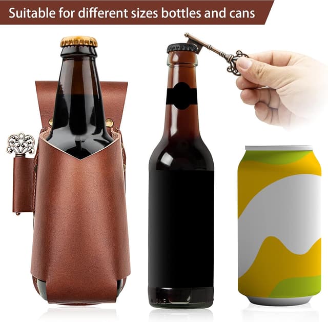 Detalle 2 de iPihsius Bier Holster Vintage Leder 340 ml 🍺