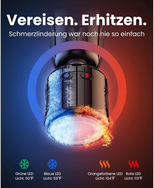 Detalle 2 de Bob and Brad Q2 Pro Massagepistole 2-in-1 Wärme/Kälte