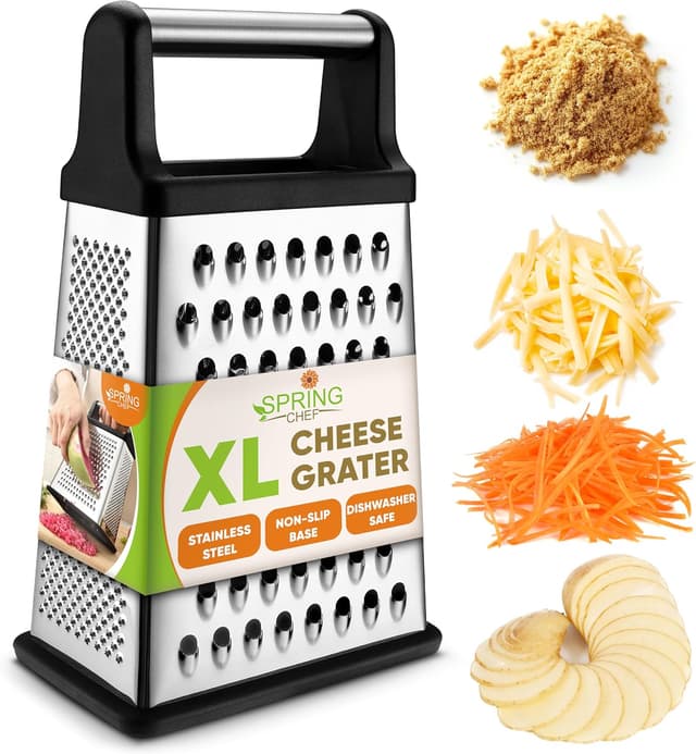 Detalle de Spring Chef Cheese Grater 4-Sided 🧀