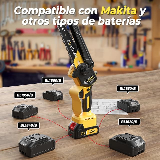 Detalle de VIWKO Mini Motosierra 6" 1000W