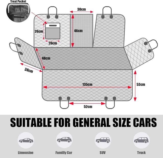 Detalle de VSPETCC Dog Car Seat Cover 100% Waterproof