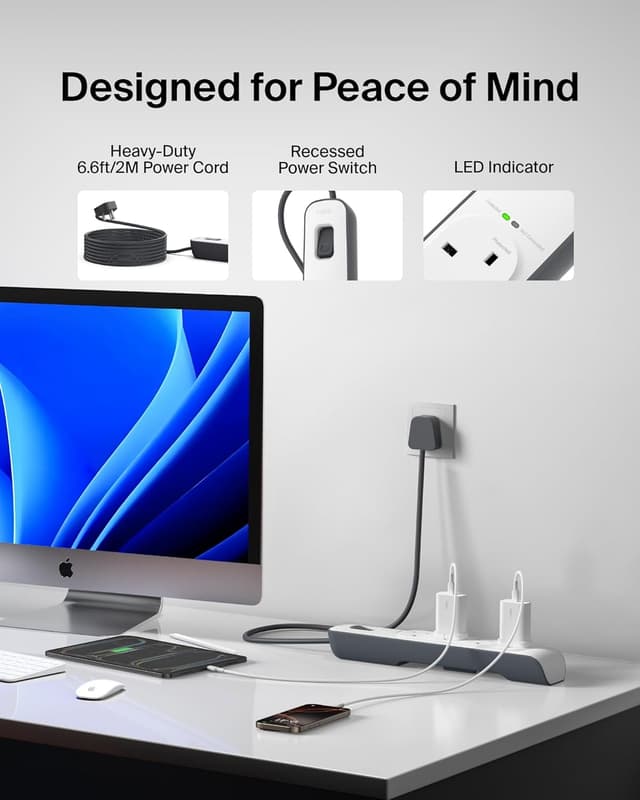 Thumbnail 4 de Belkin 4 Way Surge Protection Extension Lead