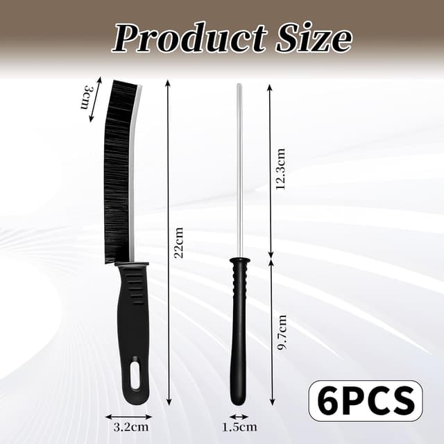 Thumbnail 1 de NXPUXP NXPUXP 6 Stück Hartborsten Eckenreinigungsbürste 22 cm 🧽