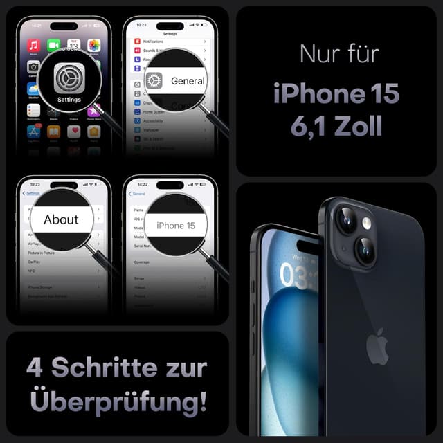 Detalle 2 de TOCOL iPhone 15 Hülle MagSafe, 6,1" Schutz