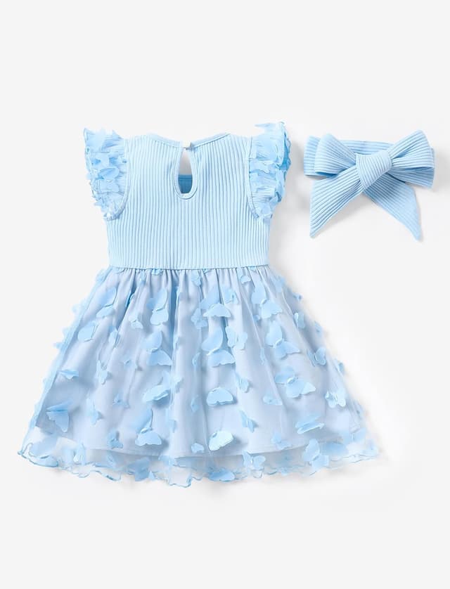 Detalle 2 de Abito da principessa PATPAT con tulle e pom pom per bambina (manica corta)