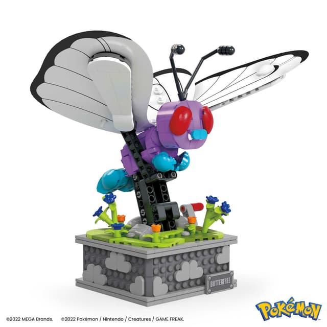 Detalle 2 de MEGA Construx Motion Butterfree, set Pokémon 🧩
