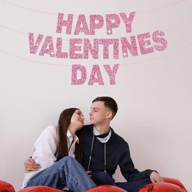 Thumbnail 4 de BEISHIDA 116-piece Glitter Pink Letter Banner Kit 🎉