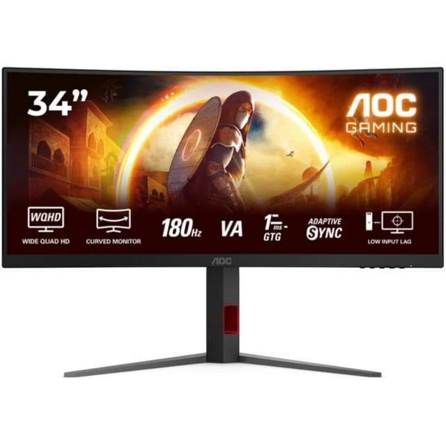 Detalle de AOC CU34G4 34" Curvo WQHD 3440×1440 180 Hz
