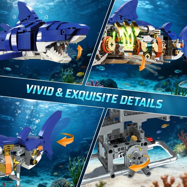 Thumbnail 2 de INSOON Hai Bauspielzeug Licht 687 Teile