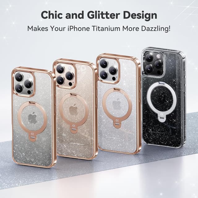 Detalle 2 de CASEKOO Glitter 360° Spin iPhone 16 Pro Max Case
