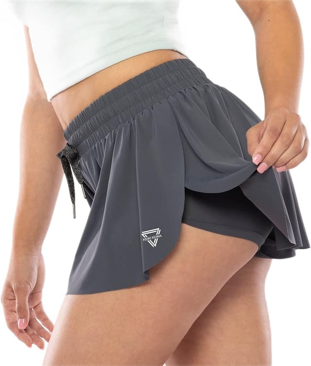 Thumbnail 6 de Keiki Kona 2-in-1 Flowy Fitness Shorts — Quick Dry