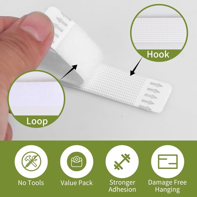 Thumbnail 2 de Picture Hanging Strips 36 Pairs, 19×92mm 🖼