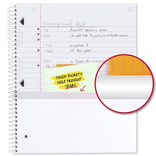 Thumbnail 4 de Five Star 8" x 10.5" Spiral Notebook, 80 Sheets ๐