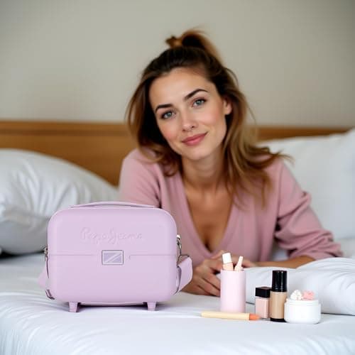 Detalle 2 de Pepe Jeans Accent neceser rígido adaptable con bandolera (ABS) morado, 29x21x15 cm