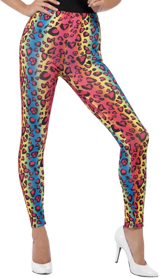 Imagen de Smiffys Leggings leopardati fluo taglia unica en OfertitasTOP