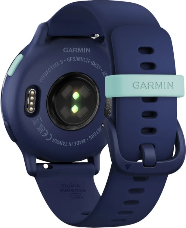Detalle de Garmin vivoactive 5 in Blau – Smartwatch mit 42-mm-Display, Garmin Pay und Trainings-Insights