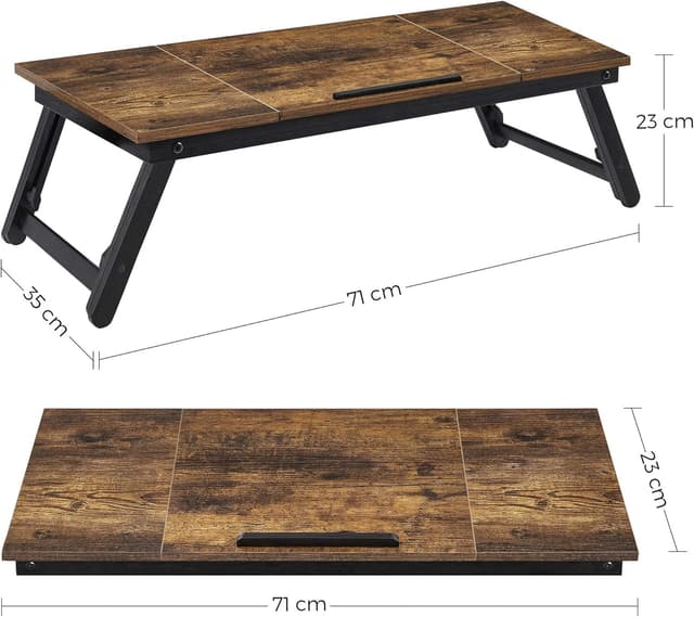 Thumbnail 4 de SONGMICS Laptoptisch vintagebraun 71 x 35 cm