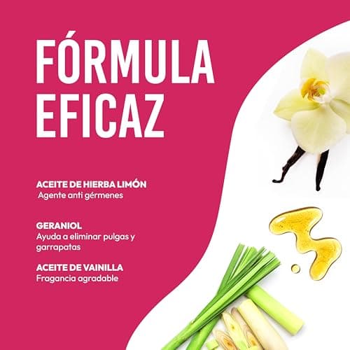 Detalle de Petsly Spray Antipulgas para Perros y Gatos de 500 ml con geraniol (no mancha) antiparasitario para hogar