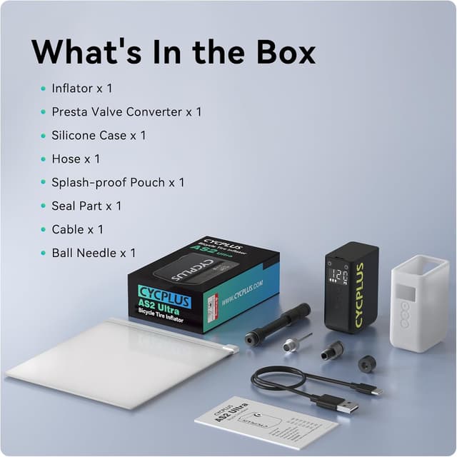 Thumbnail 6 de CYCPLUS Tiny electric bike pump 120 PSI
