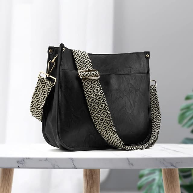 Detalle de ZOUIQSS Women’s Crossbody Leather Shoulder Bag with Adjustable Strap