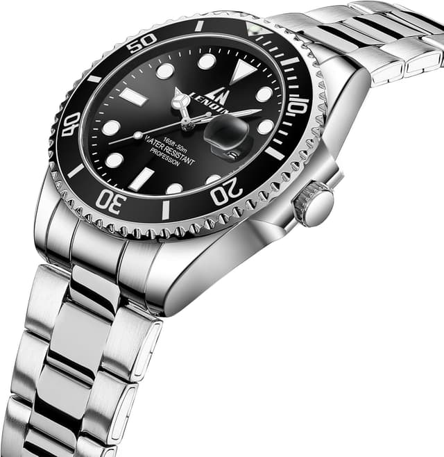 Thumbnail 1 de LN LENQIN Herren Uhr Analog Quarz mit Datum