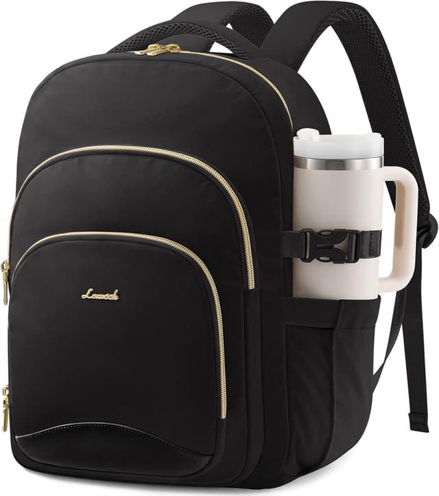 Detalle de LOVEVOOK Damen-Rucksack für 15,6" Laptop – wasserdichter Schulrucksack für Teenager, Uni & Büro