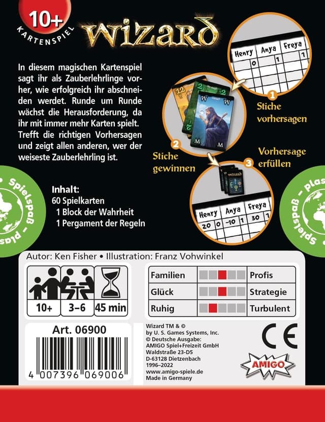 Thumbnail 2 de Amigo Spiele Wizard - Juego de Cartas para 3 a 6 Jugadores 🎴