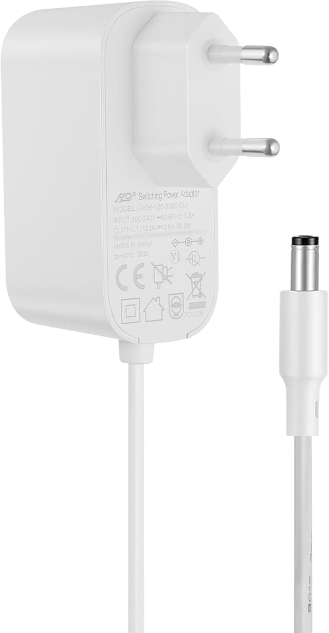 Detalle de Tonton 12V-3A Netzteil (36W) mit 1,8 m Kabel, DC-Stecker 5,5 mm × 2,1 mm – für CCTV & Geräte mit 12V