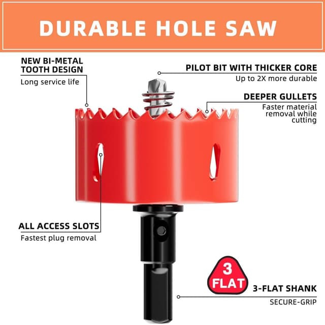 Detalle 2 de GARHWAL Bi-Metall-Lochsäge 60mm đź›