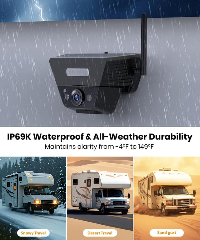 Thumbnail 6 de AUTO-VOX Solar Rückfahrkamera 7,2 Zoll 1080P