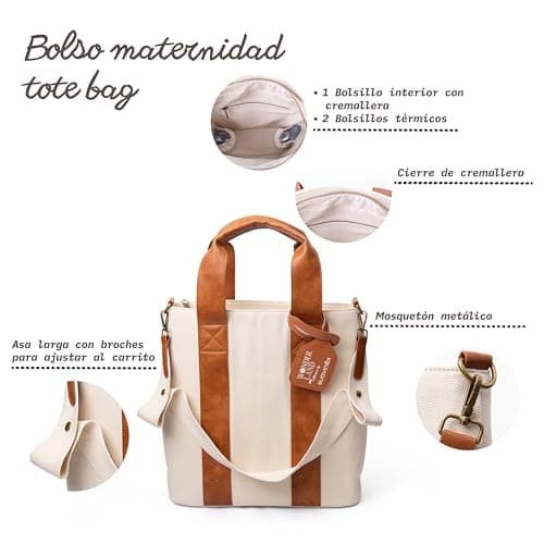 Detalle 1 de Suavinex Tote Bag Bolso maternidad impermeable, gran capacidad