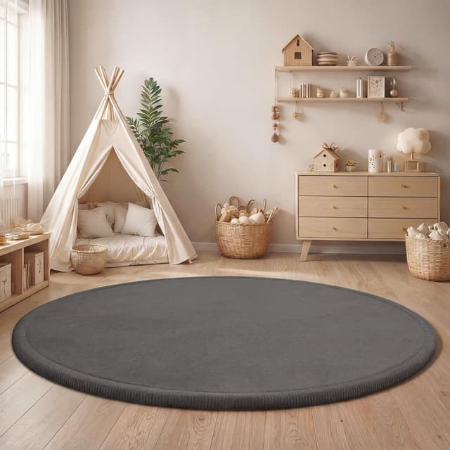 Detalle 2 de Paco Home Kinderteppich 200 cm Rund