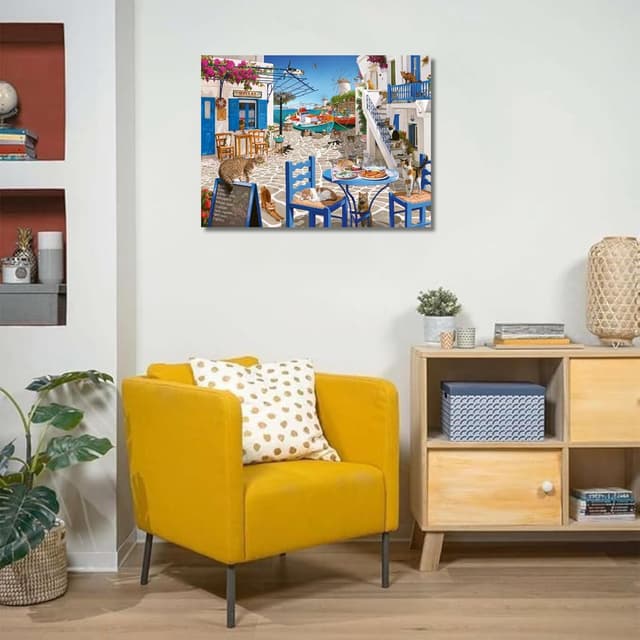 Detalle de Ravensburger Puzzle 1500 Pezzi Mykonos, Grecia (1500 pezzi) per adulti +14 anni, 80 x 60 cm