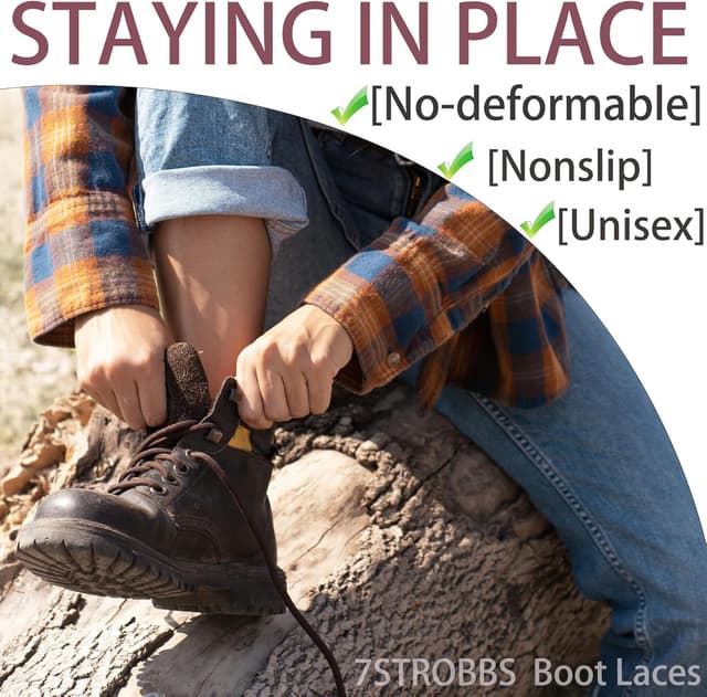 Thumbnail 4 de 7STROBBS 2 PAIRS Strong Work Boot Laces 4mm