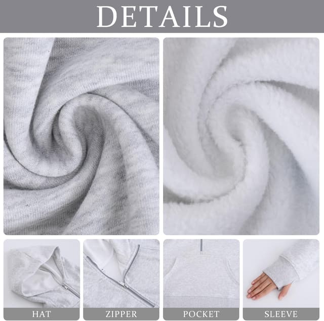 Thumbnail 4 de Friptspyg HoFriptspyg Hoodie femme, velours, fermeture éclair ⚙