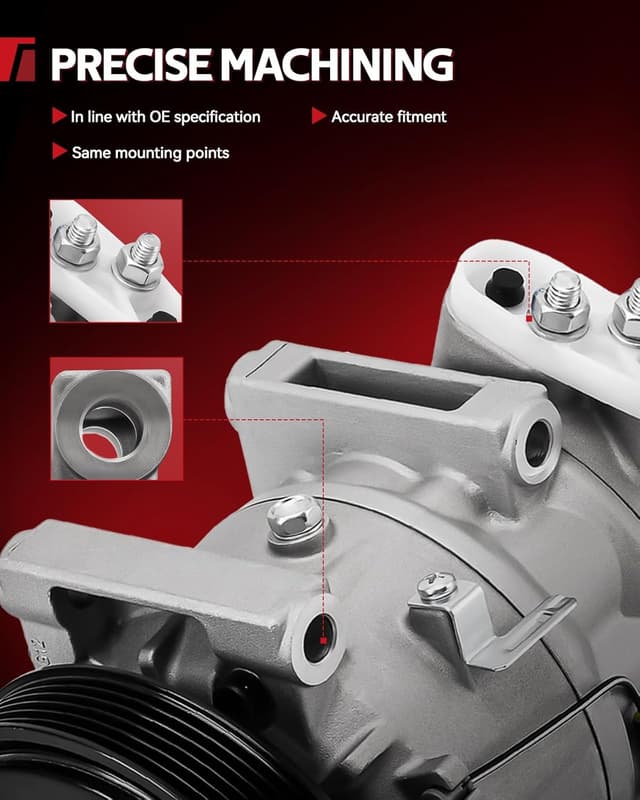 Detalle de Torchbeam AC Compressor with Clutch Fit for Ford Explorer 2013-2019 (OE 648337, 198358)