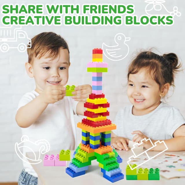 Detalle 2 de Mirthben Große Bausteine Set 80 Stück