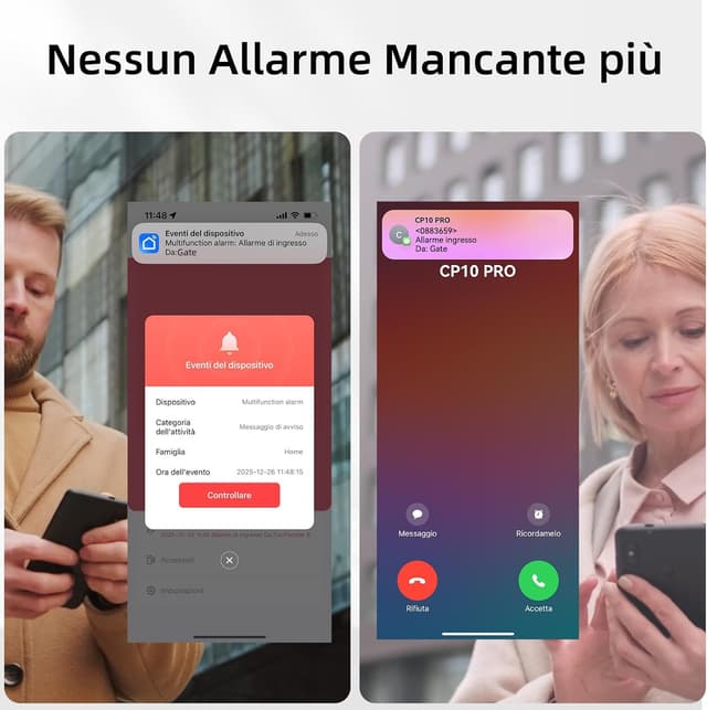 Detalle de CPVAN GSM + WiFi allarme casa senza fili con touchscreen 7" e sirena 110 dB