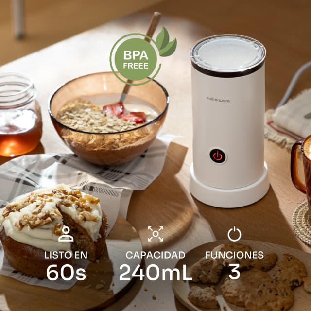 Detalle 2 de Mellerware FROTHY! White Espumador 3 funciones