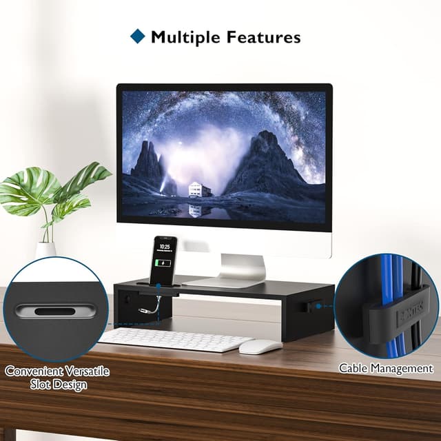 Thumbnail 2 de BONTEC Wood Monitor Stand Riser 420mm