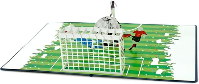 Thumbnail 6 de CUTPOPUP Football Soccer – Carte de fête des pères pop-up pour homme (15 x 20 cm) + note séparée