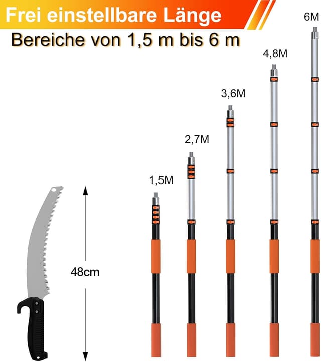 Detalle de LAANPOLE AstsĂ€ge Teleskop 6 m đł