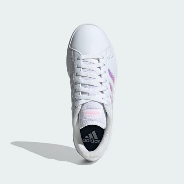 Detalle 2 de adidas Grand Court Base 2.0 en blanco: zapatilla clásica para el día a día
